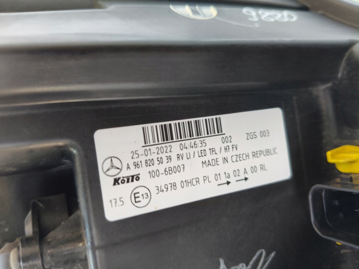 фото №11, Фара левая фара mercedes actross mp4 w961 led
