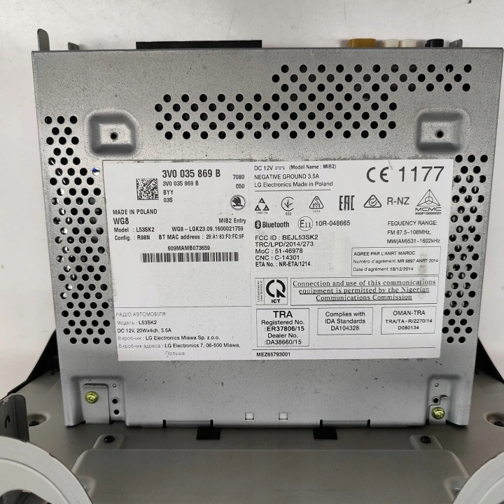 фото №8, Магнитола bez навигации skoda superb iii 3v3 10r048665 24558158 1.6l 88kw