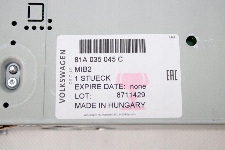 фото №6, Нова org модуль радіо зчитувач навігація audi q2 mib2 harman 81a035045c