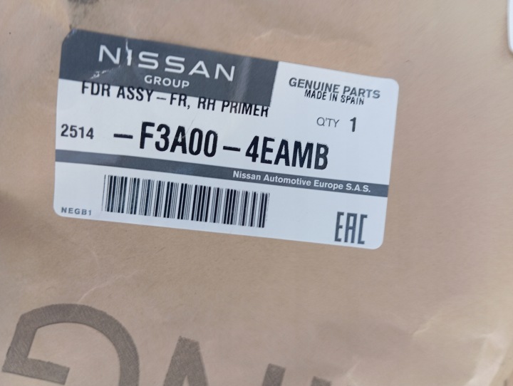 фото №9, Крыло правое перед nissan qashqai j11 оригинал f3a004eamb