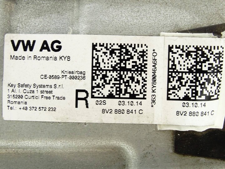 фото №6, Подушка подушка  колінна audi a3 s3 8v 8v2880841c