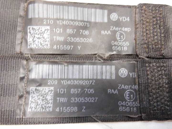 фото №12, Консоль подушки ремни безопасности vw eos 1q оригинал европа