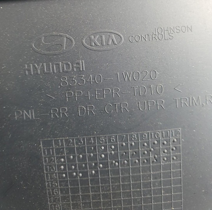 фото №7, Обивка боковина дверь правые зад задний kia rio iii hb 83340-1w020