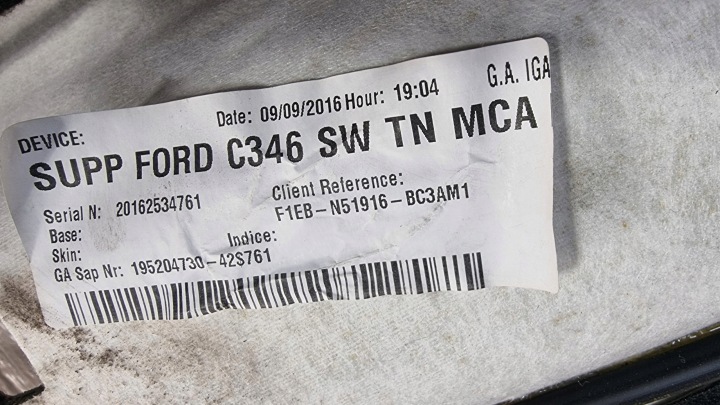 фото №13, Потолок потолок ford focus mk3 рестайлинг универсал f1ebn51916bc