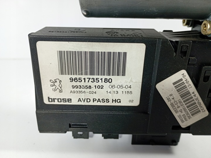 фото №5, Peugeot 307 cc 01-08 двигатель моторчик стёкла правые перед оригинальный номер 9651735180