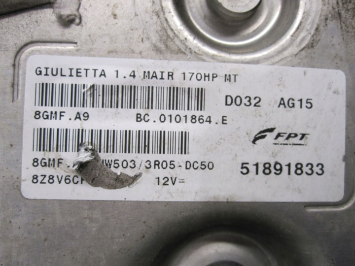 фото №7, Giulietta 1.4 b 10r блок управления двигателем (эбу, мозги двигателя, контроллер двигателя) 51891833 00518918330