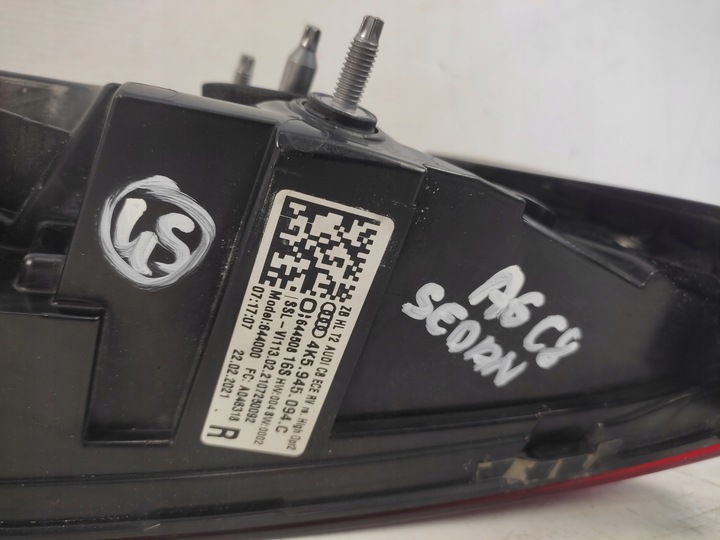 фото №7, Audi a6 c7 sedan 4k5 лампа правая задняя зад led крышка 2012-