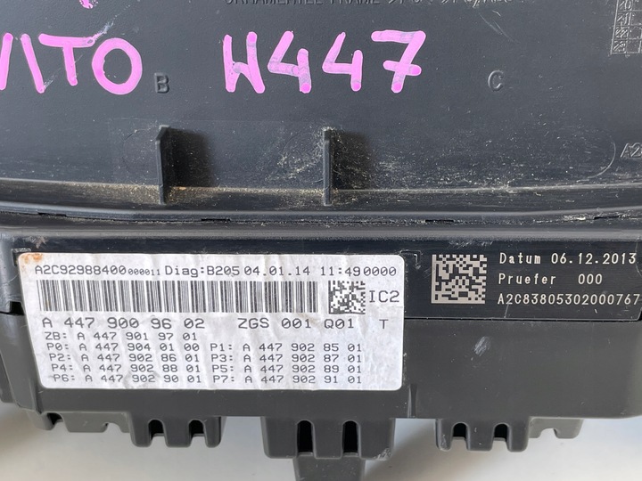 фото №8, Спідометр  прилади mercedes vito w447 a2c92988400