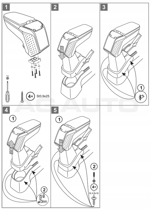 фото №7, Підлокітник з адаптер do toyota yaris, 2014-2020, arm2-black