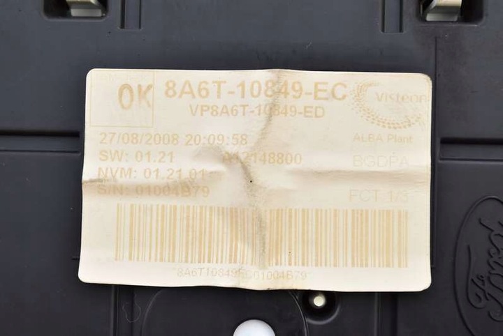 фото №8, Спидометр приборы eu 8a6t-10849-ec ford fiesta mk7 1.25 82 km 08-17