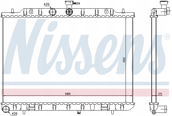 фото №14, Радіаторів двигуна nissens 67366 214003uc5a