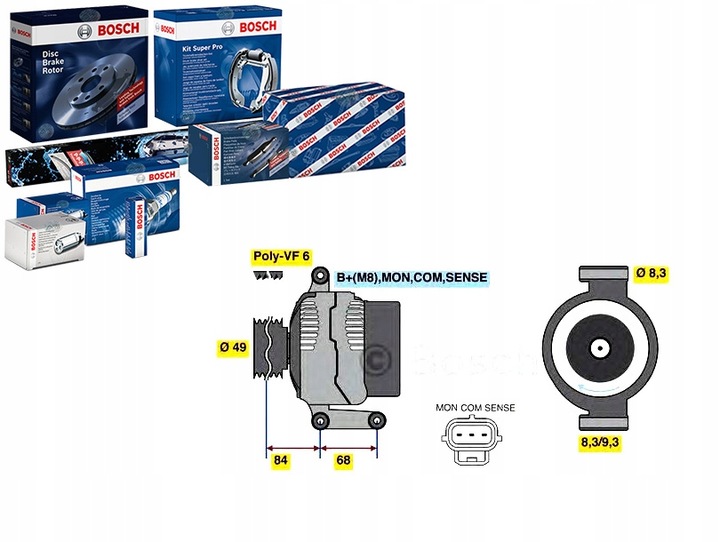 фото №1, Генератор bosch 3m5t10300vc 3m5t10300vb 30755494