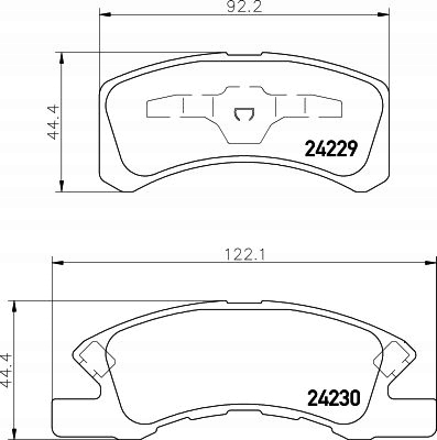 фото №12, Тормозные колодки тормозные hella 8db 355 012-051 daihatsu mitsubishi toyota перед