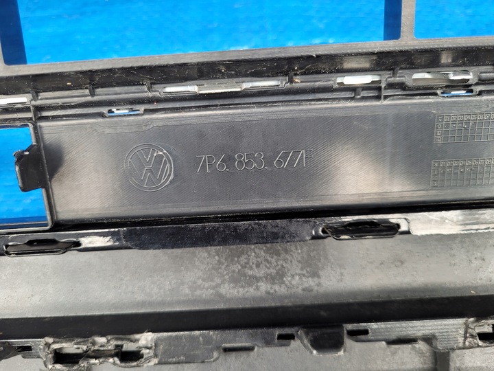 фото №14, Vw touareg ii | бампер перед переднее решётка r-line рестайлинг 7p6807221f | 0968