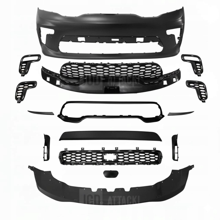 фото №1, Бампер переднє pdc 2021 srt стиль + спойлер dodge durango 2014-2023