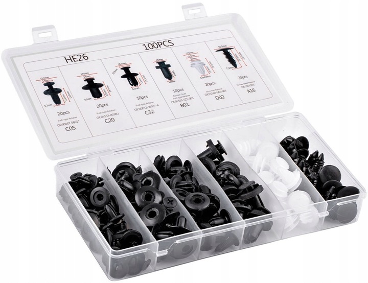 фото №15, Клипсы клипсы клипсы автомобильные do автомобиль обивка универсальные 6 rodzajów