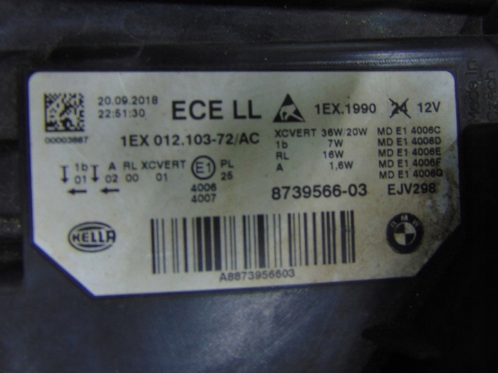 фото №13, Права bmw f30 f31 повний led рестайлінг адаптивний 8739566-03