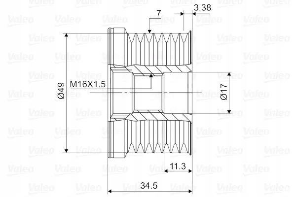 фото №13, Зчеплення генератора valeo 588113 12317560678