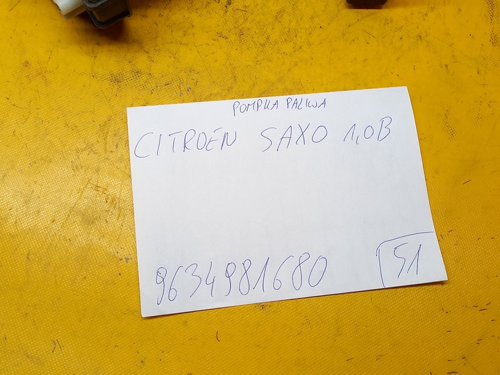 фото №3, Помпа топлива citroen saxo 1,0b 9634981680