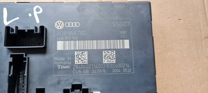 фото №8, A6 c7 4g рестайлинг модуль блок управления сиденья 4g8959760 a7 4g