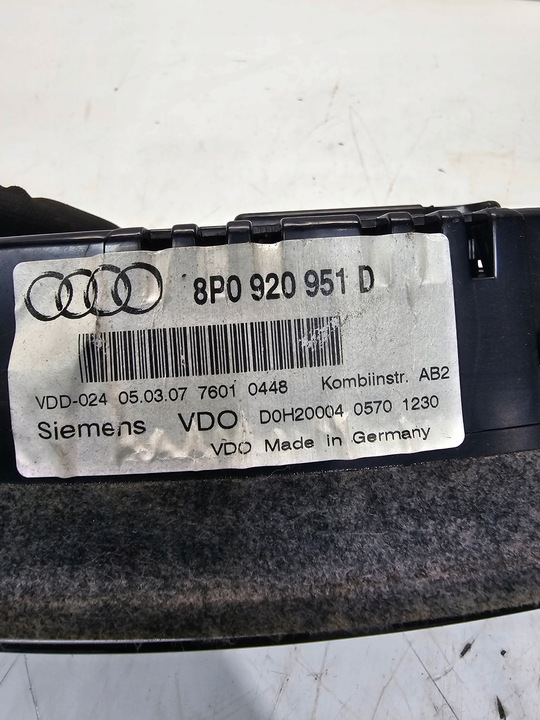 фото №6, Спідометр  прилади audi a3 8p рестайлінг 8p0920951d 2.0 tdi