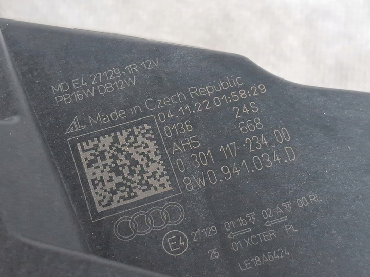 фото №12, Лампа полный led правая audi a4 b9 рестайлинг 8w0941034d