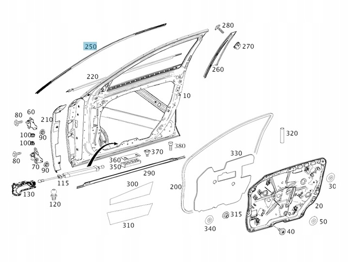 фото №14, Mercedes s класс w222 13-18r планка дверь перед левая передняя a2226989500
