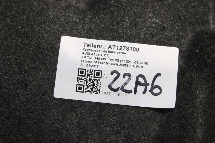 фото №6, Audi a6 підкрилок передні перед 4g0821133f 4g0821134f 4g c7 4g0 821 133 f 4g