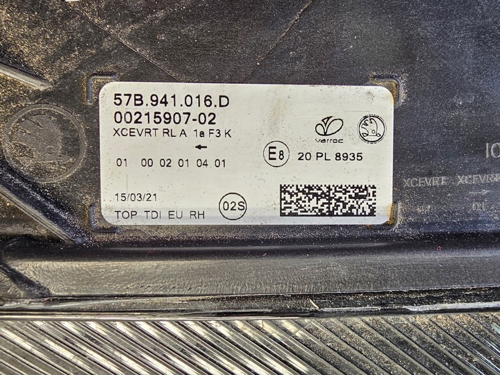 фото №16, Лампа полный led skoda karoq 57b 17-21 правая европа правый перед