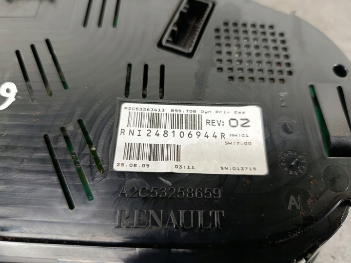 фото №6, Спидометр renault megane iii a2c53363613 a2c53258659 1.6 16v