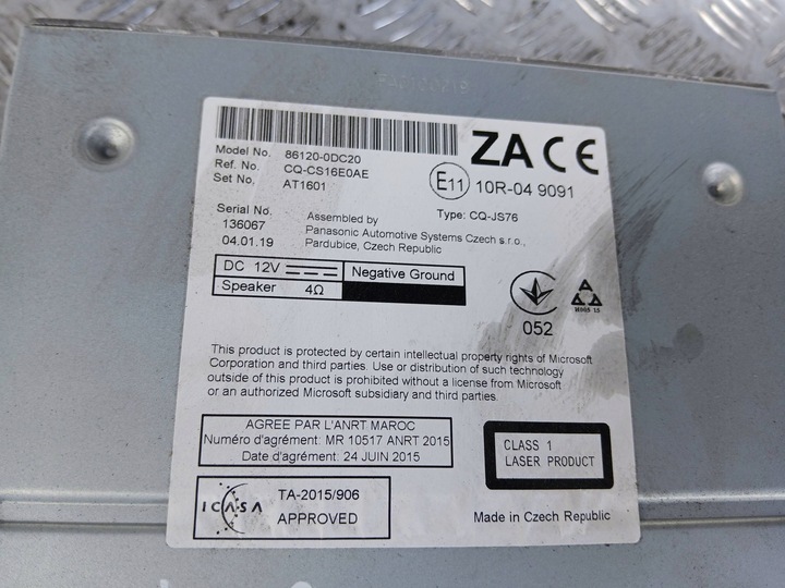 фото №7, Toyota yaris iii радіо радіопрогравач 86120-0dc20 2019r