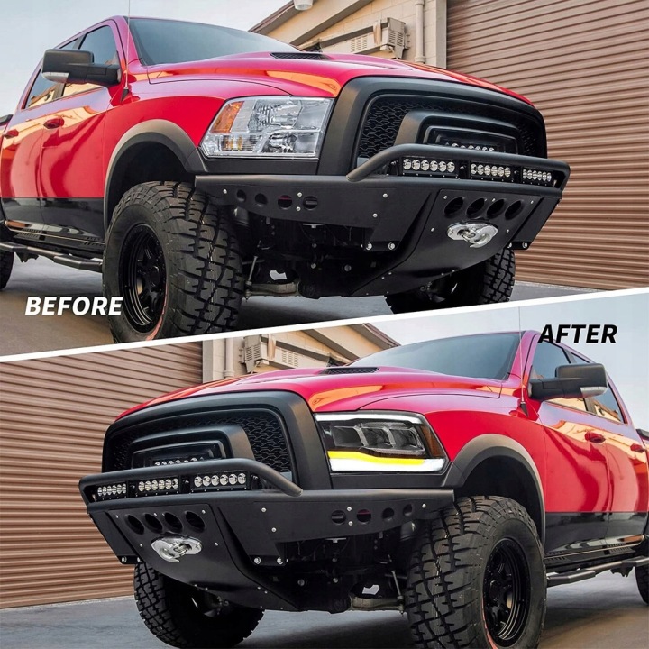 фото №8, Фара led vland drl блакитний ліва + права чорний комплект dodge ram 2009-2018