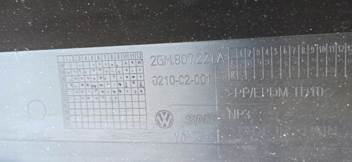 фото №14, Vw t-cross 2gm 2018- бампер перед 4pdc плита защита 2gm807221a