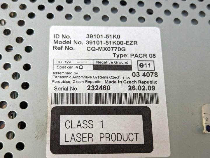 фото №7, Радио автомобильные opel agila 2 b 2009 39101-51k0