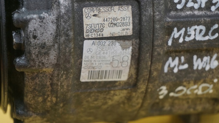 фото №8, Mercedes ml w164 3.0 cdi 11r 642820 компрессор кондиционера 447260-2873