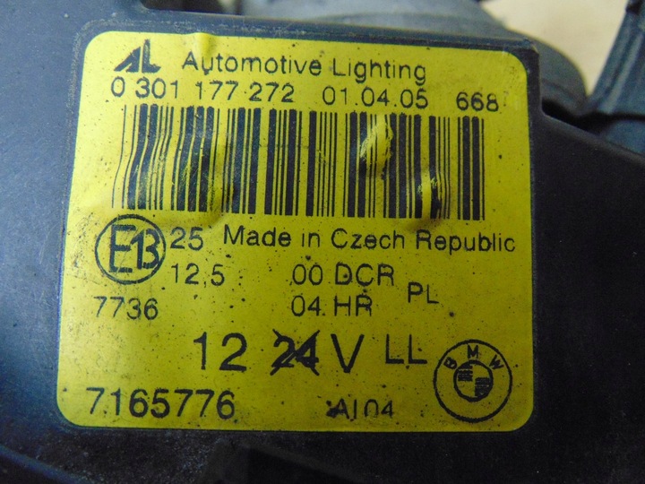 фото №15, Лампа права перед ксенон bmw e46 рестайлінг чорна європа