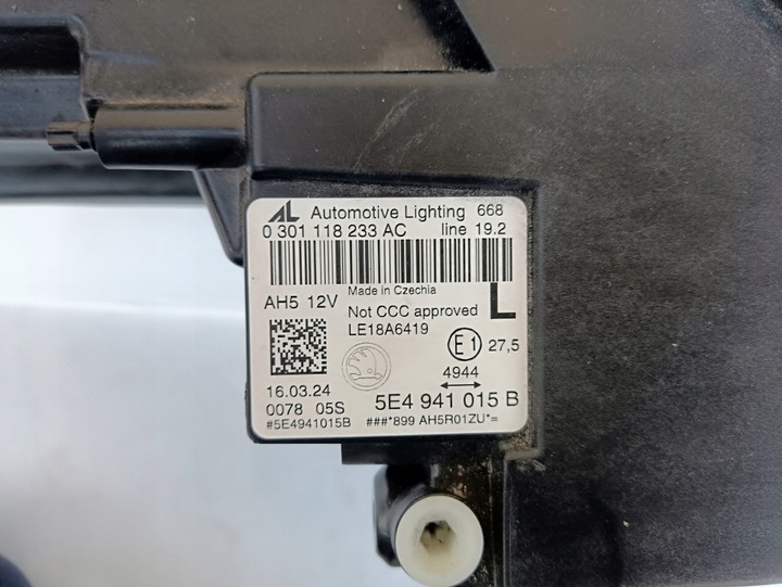 фото №8, Skoda octavia 4 iv лампа передняя левая перед оригинал crystal 5e4941015b