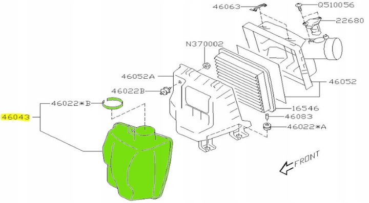 фото №1, Резонатор фильтра воздуха subaru forester impreza crosstrek оригинал 2018-