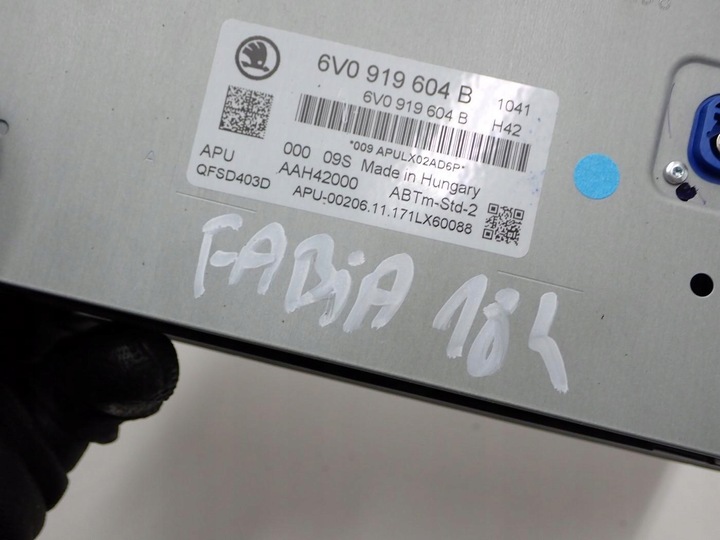 фото №9, Радио заводские дисплей оригинал 6v0919604b skoda fabia iii 6v 18r