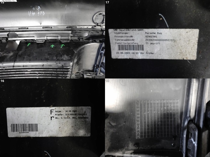 фото №13, Porsche 911 992 carrera c2 c4 19- бампер бампер + решітка перед 992807221n