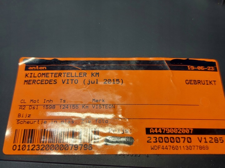 фото №10, Спідометр  манометр mercedes vito w447 2015r 2.2 a4479002007