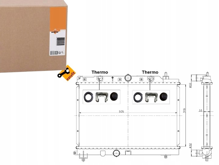 фото №1, Радіаторів двигуна nrf grd1108 grd933 pcc105500 124
