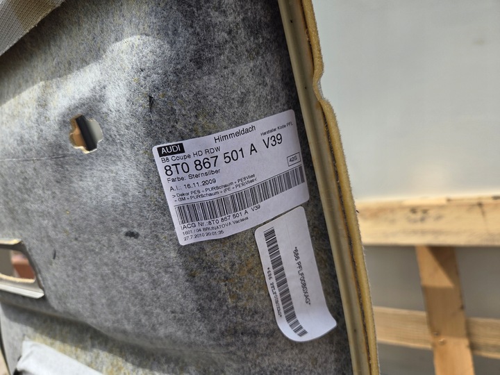 фото №11, Потолок audi a5 8t купе панорама люк 8t0867501a
