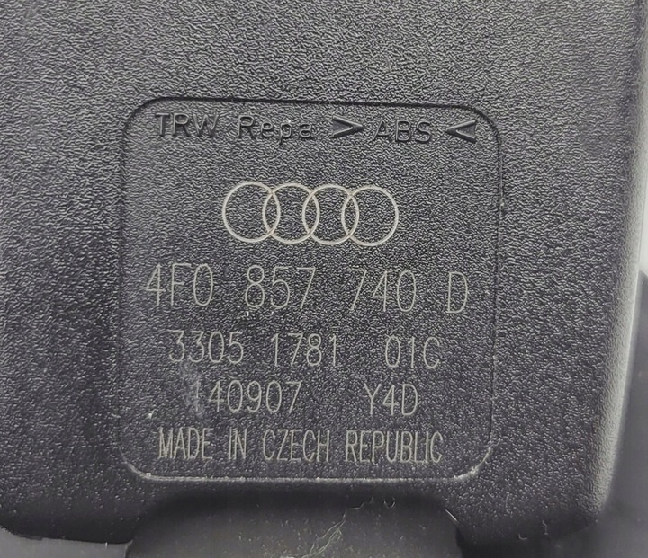 фото №5, Audi a6 c6 застёжка ремня задняя зад правая скоба сиденья 4f0857740d