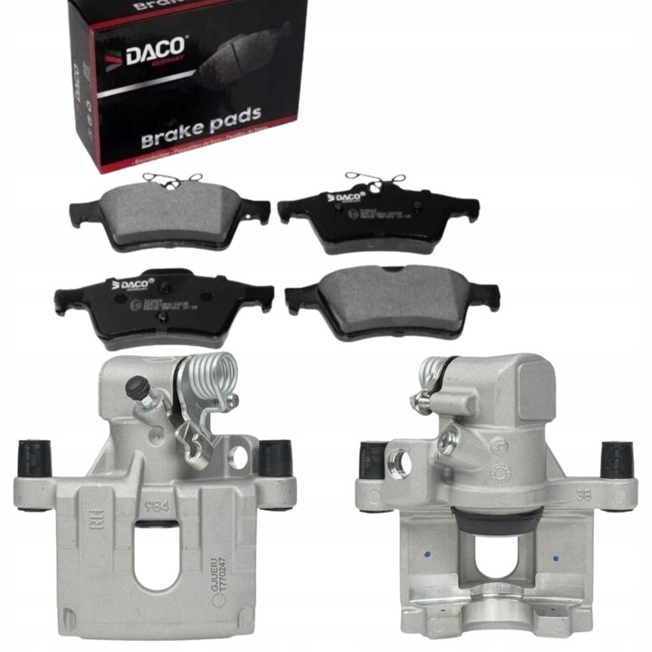 фото №1, 2x зажимы зад + тормозные колодки do ford focus ii mk2 c-max i volvo c30 v50 mazda 3