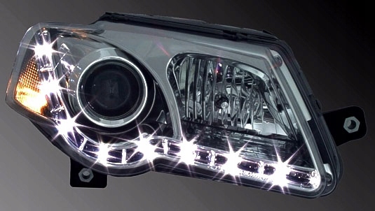 фото №3, Vw passat b6 3c 05-10 лампы фары led хром