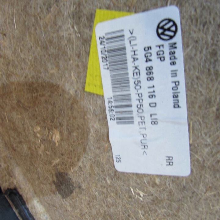 фото №10, Vw golf vii 7 оббивка боковина двері праві зад