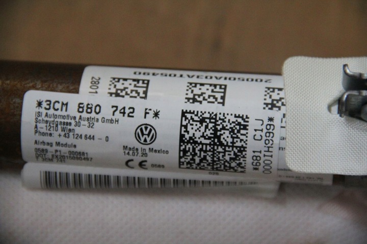 фото №4, Штори подушка безпеки vw atlas cross sport 3cm880741f 3cm880742f