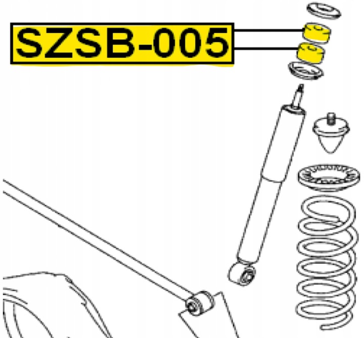 фото №3, Резиновая накладка втулка амортизатора заднего suzuki jimny vitara grand vitara