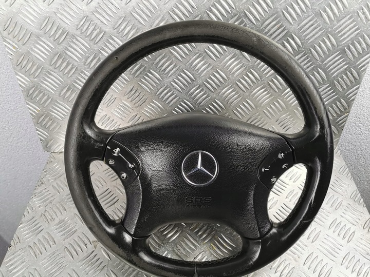 фото №14, Mercedes c клас w203 кермо чорна шкіра подушка безпеки подушка a2034600903